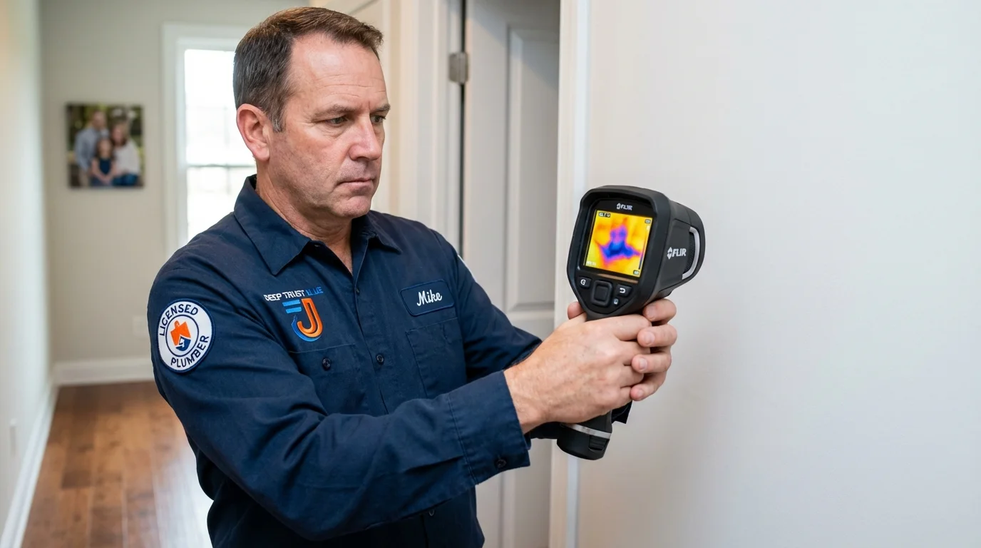 Thermal imaging leak detection by Johns Plumbing LLC in Adrian